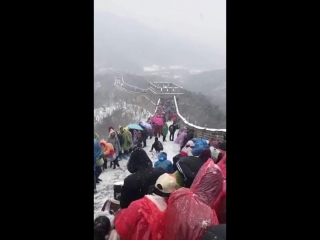 great wall of china in winter