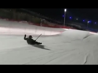 ski slope on a shovel