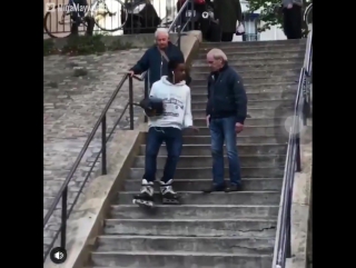 how to roller skate down stairs