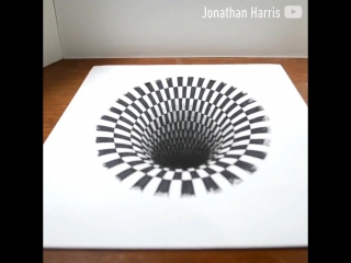 black hole - anamorphic illusion