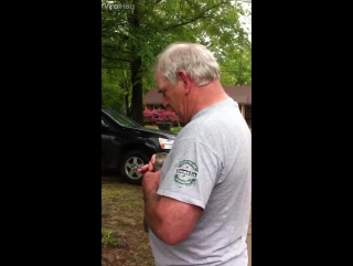 a man raised a squirrel and released it into the wild