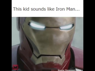 this boy makes the sound of iron man