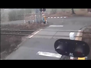 accident at a railway crossing in poland