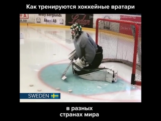 how hockey goalies train around the world.