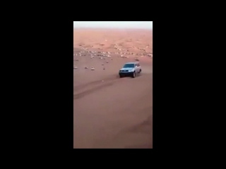 car accident in the middle of the desert...