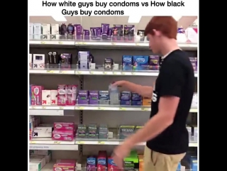 how do whites buy condoms and how do blacks