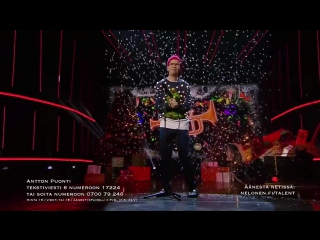 he won the talent show of finland with his own hands