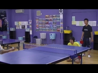 asians play ping pong